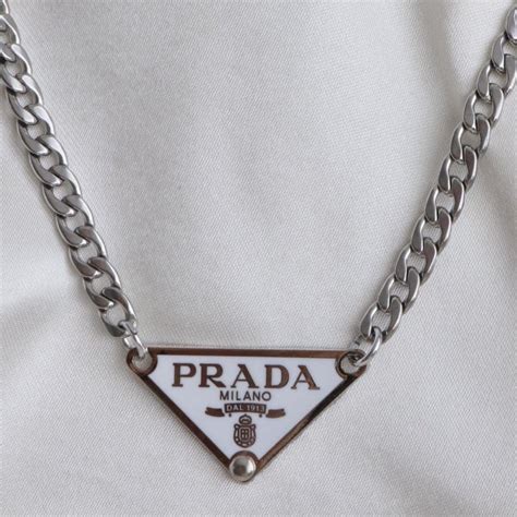 prada milano white|white prada necklace.